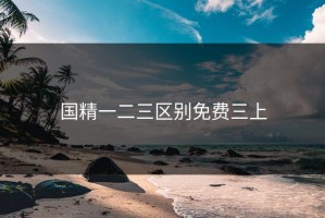 国精一二三区别免费三上